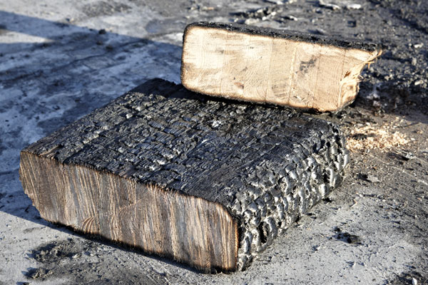 烧焦的胶合木；图片来自罗斯博罗
