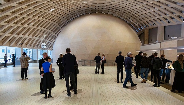 瑞典斯德哥尔摩，Elding Oscarson设计的 WISDOME 木质圆顶可容纳 100 人